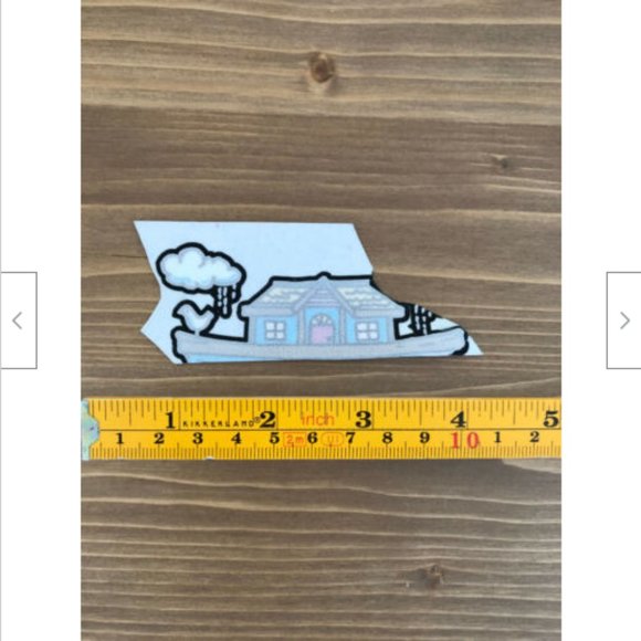 4 Velour Iron-Ons Trans-Easy Flocked Appliques Hearts Rainbow Snowmen Noah's Ark - Picture 9 of 11